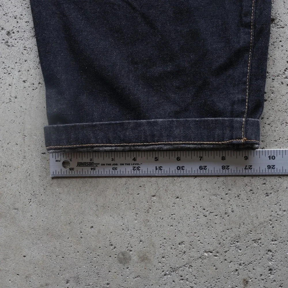 Y2K FUBU The Collection Men's Jeans Size‎ 38 Black Baggy Hip Hop Embroidered